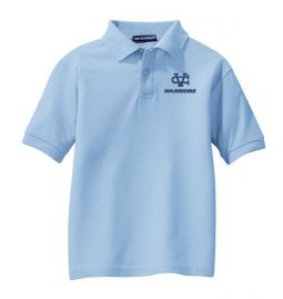 Youth Silk Touch Polo, Light Blue